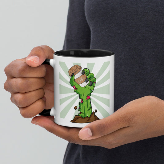 Zombie Needs Coffee - Mug with Color Inside